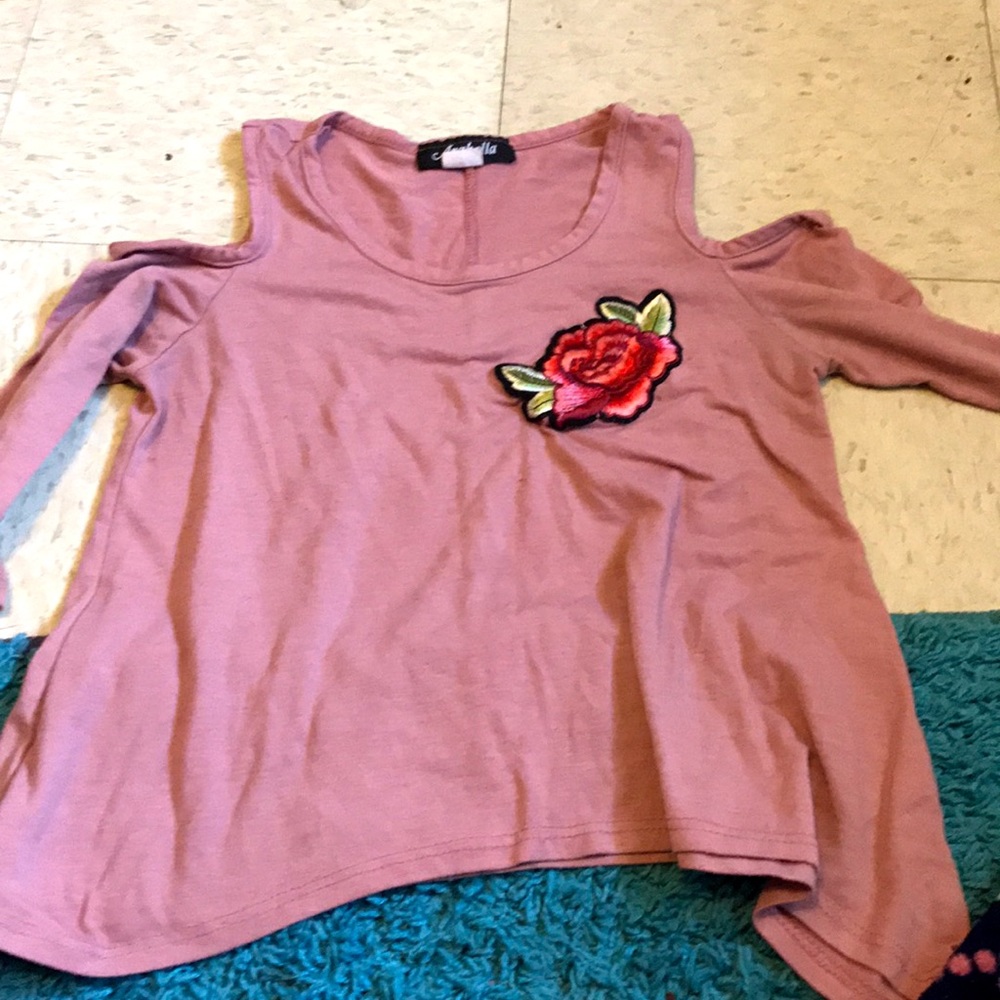 Rose gold short sleeve shirt